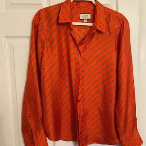 Silk J.Crew Button Up Blouse